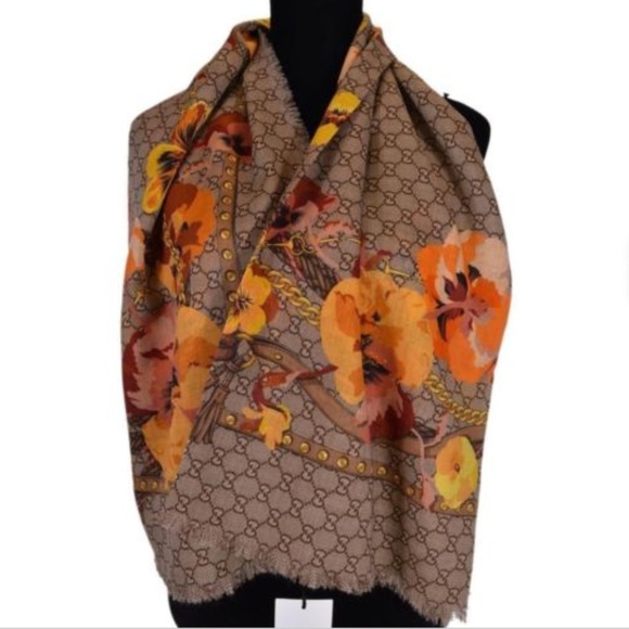 gucci floral shawl